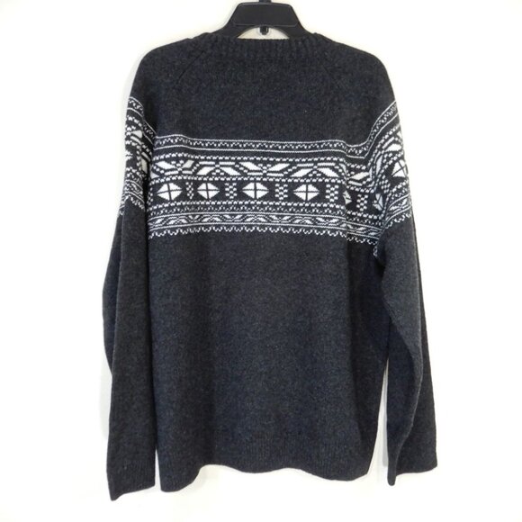 Everlane The Merino Wool Ski Sweater Size XXL Charcoal Grey Bone NEW $145 - Picture 5 of 6